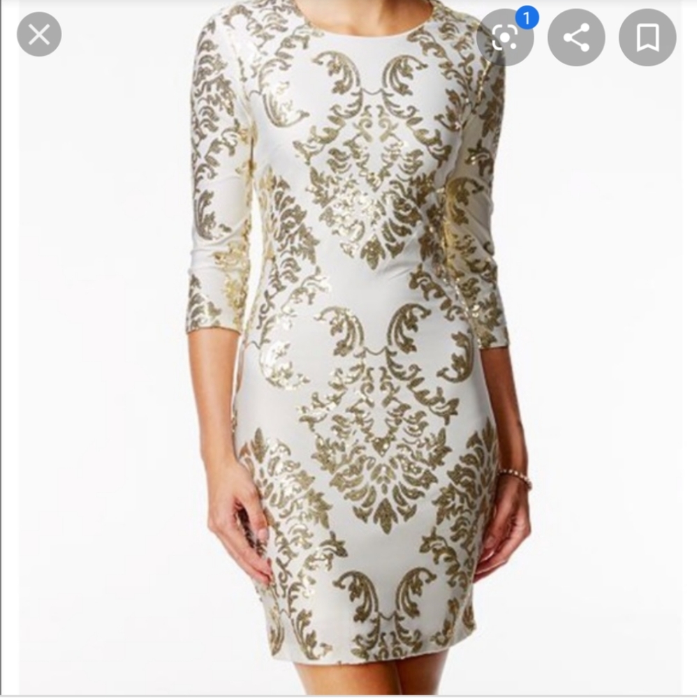 Gold sequin dress